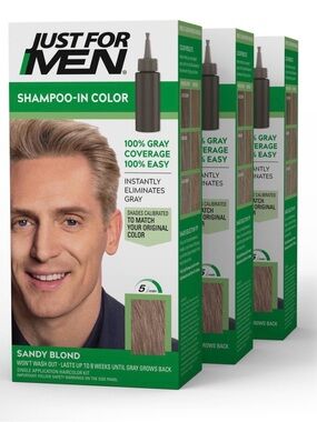 Just for Men Easy Shampoo-In Gray Hair Coloring for Men Sandy Blond